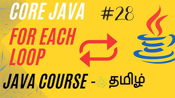 For Each Loop | Java Course in Tamil | Ganesh Teaching Studio