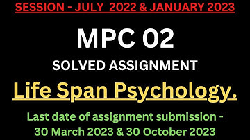 MPC 02 Solved Assignment 2022-23 | MPC 02 Solved Assignment 2023 PDF | MPC 02 Assignment PDF | MPC 2