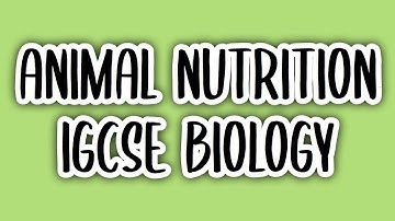 Animal Nutrition (#7) | IGCSE BIOLOGY (0610)