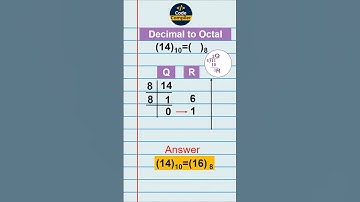 How to Find Decimal to Octal Number-14 | #decimaltooctal  - CodeCompiler19 #numberconversion