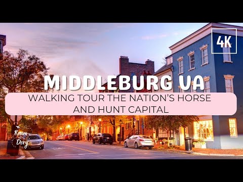 Virtual Walking Travel Tour Of Middleburg Virginia | 4K (Narrated)