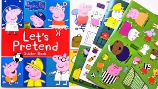 Peppa Pig Lets Pretend Sticker Scenes Book For Kids小豬佩奇各行各業場景貼紙書