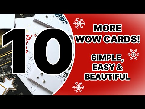 10 WOW Christmas Cards! EASY & SIMPLE (but beautiful) !!