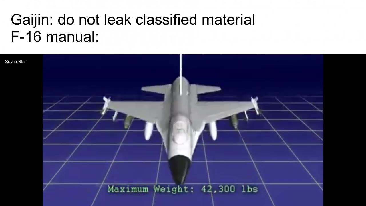 F-16 Sekret Dokuments Meme | War Thunder