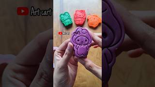 Making cute my melody clay cookie cutter #shorts