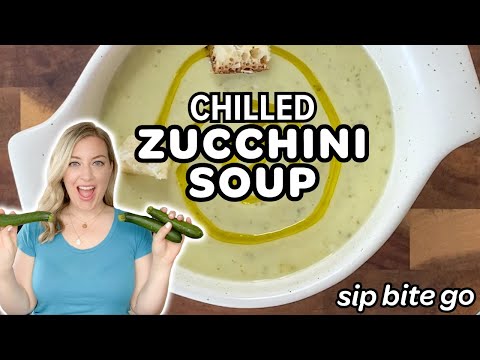 Creamy CHILLED Zucchini Soup Recipe (Make Ahead)