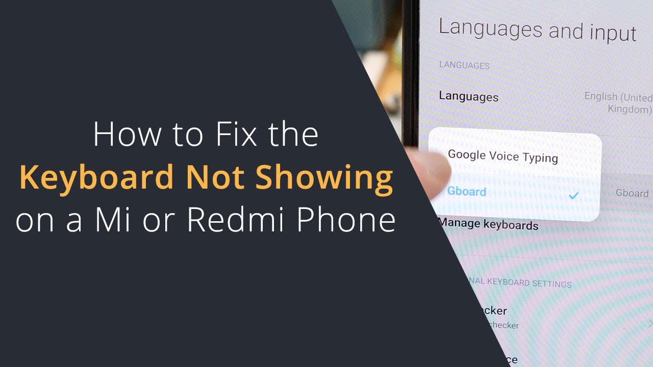 Keyboard Not Working on Mi / Redmi Phone Fix Keyboard not showing on the Redmi Note 10 Pro