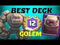Best Golem deck - grand challenge 12 win with golem skeletonking - Clash Royale