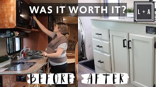 Painting our RV Cabinets  RV Renovation Before AND After