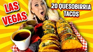 20 QUESOBIRRIA TACOS IN 30 MINUTES?! Street Tacos Al Vapor in Las Vegas!! #RainaisCrazy