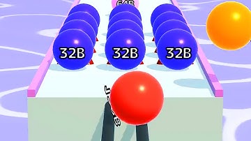 Satisfying Mobile Games 2023 - Ball Run 2048 All Levels Gameplay Walkthrough Android ios max 8192B