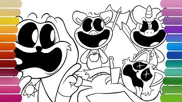 WHO KILLED CATNAP Coloring Pages / How to Color Smiling Critters