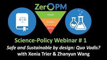Science-Policy Webinar #1 Safe and Sustainable by Design – Quo Vadis? Xenia Trier and Zhanyun Wang