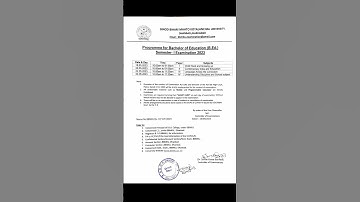 B.ed semester-1 examination date,BBMKU, session-2022-2024/jharkhand b.ed sem-1 exam date#shortsindia