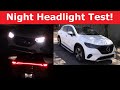 2023 Mercedes Benz EQE 350+ Headlight Test and Night Drive