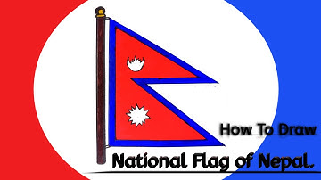 Hoe teken je de nationale vlag van Nepal || Stap voor stap tekenen || Nepalese vlag🇳🇵