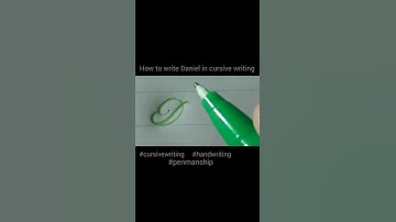 How to write Daniel in cursive writing #asmr #handwriting #penmanship