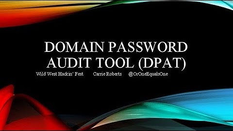 Domain Password Audit Tool