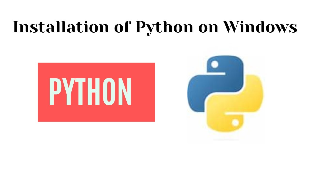 Python installation on Windows - YouTube