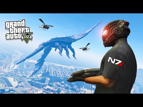 GTA 5 PC Mods - MASS EFFECT MOD w/ REAPER SHIP! GTA 5 Mass Effect Mod Gameplay! (GTA 5 Mod Gameplay)