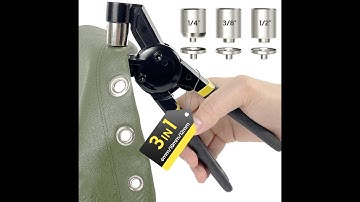 How to use HAPDEN Grommet Tool Kit 1/2 1/4 3/8 Multi-Size Hole Punch