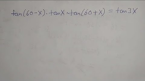 verify the trigonometric functions tan3x Ark Mathematics