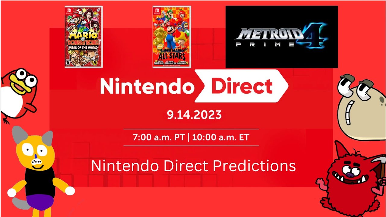 Nintendo Direct Predictions Bingo