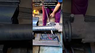 cold winding a heavy-duty helical compression spring