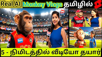 How to create monkey ai vlogs | Create Viral Al Videos With VEO 3 | Free Tutorial | தமிழ் விளக்கம்