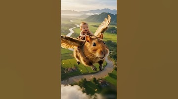 CAPYBARA MỌC CÁNH CHỞ EM BÉ 1 TUỔI ĐI KHÁM PHÁ THẾ GIỚI #capybara