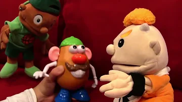 Joseph and Junior Beats up mr potato head