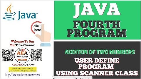 JAVA Fourth program||Java Scanner addition||addition of two numbers in JAVA CUI_GUI user defined