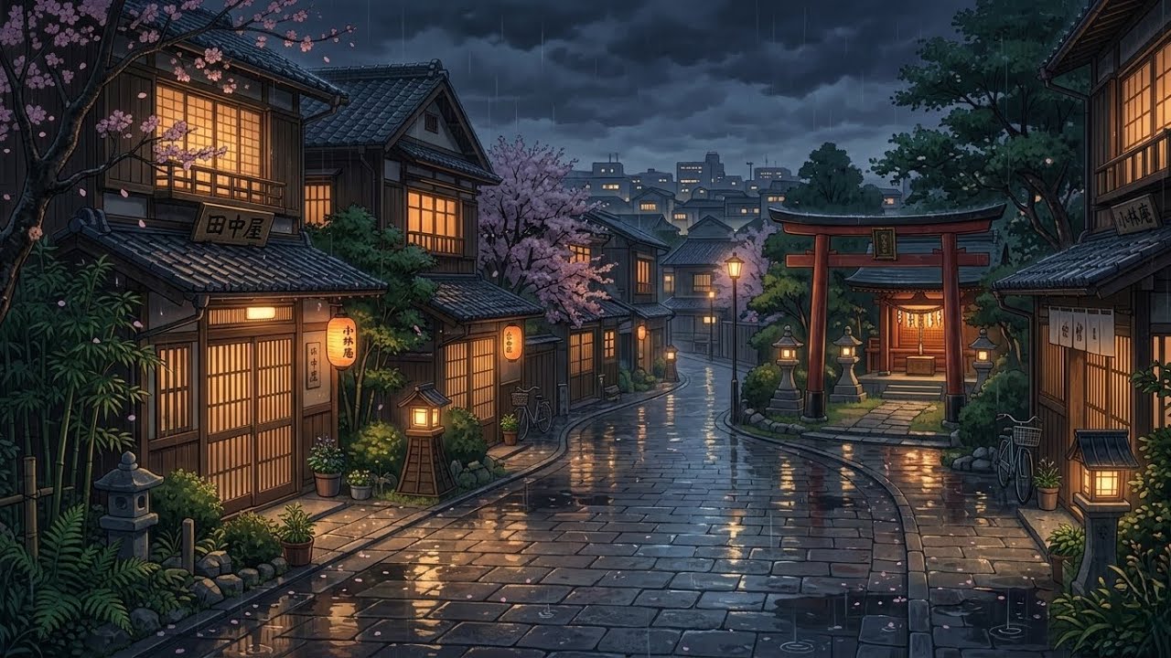 Midnight Rain Japan Lofi 🌧️ Sleep Music for Deep Sleep and Study