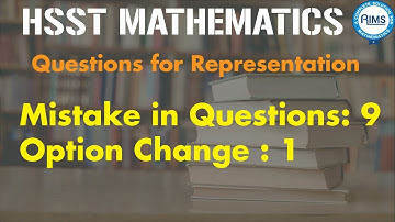 Kerala PSC HSST Mathematics | August 2022 | Representation | Mistakes in Questions and Answer Key
