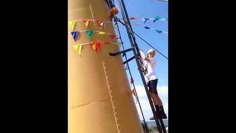 Liam Fjellstedt sounding the SS Nomadic