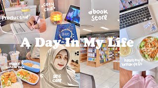 A Day In My Life📒🧃book store,make lunch box,simple cooking,productive & cozy vlog