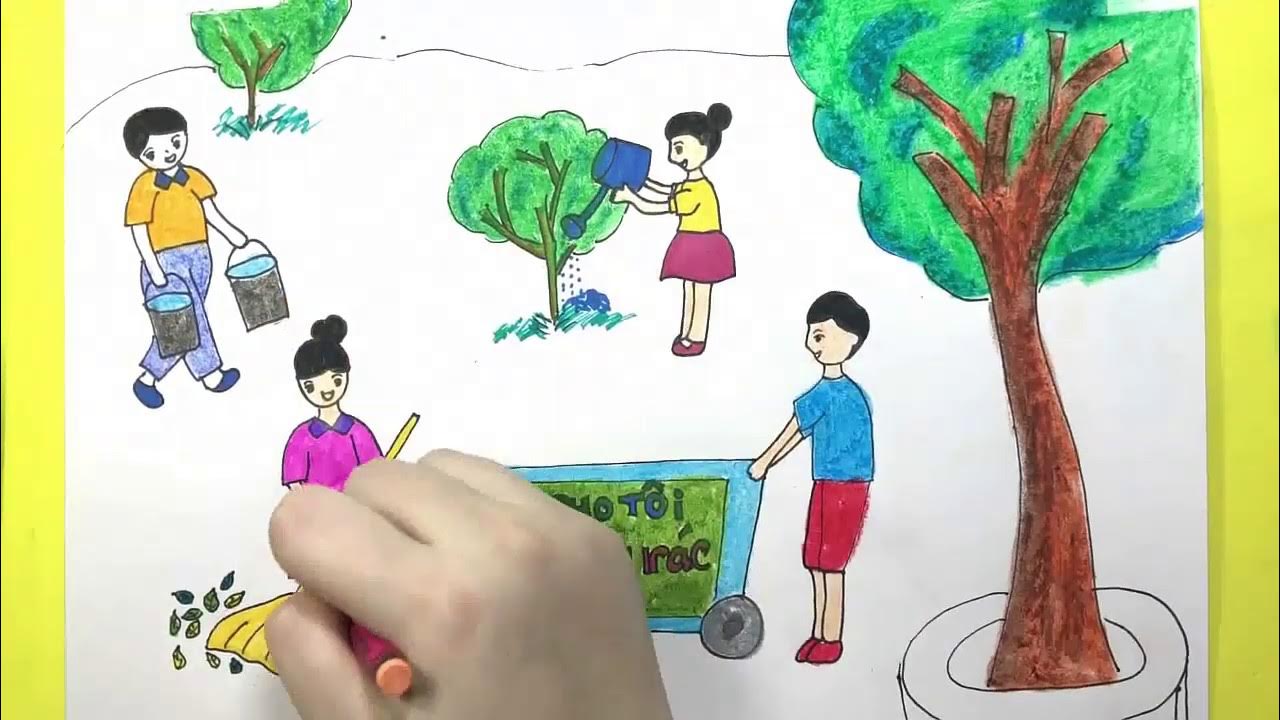 Vẽ Tranh Đề Tài : Bảo Vệ Môi Trường - Youtube