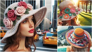 Stunning Crochet Knitted Sun Hat Designs (Share Ideas) #Knitted #Crochet #Design #Sunhat