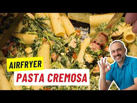 🔥In the AIRFRYER: Ultra-creamy macaroni with feta cheese and chicken, made without cream and with...
