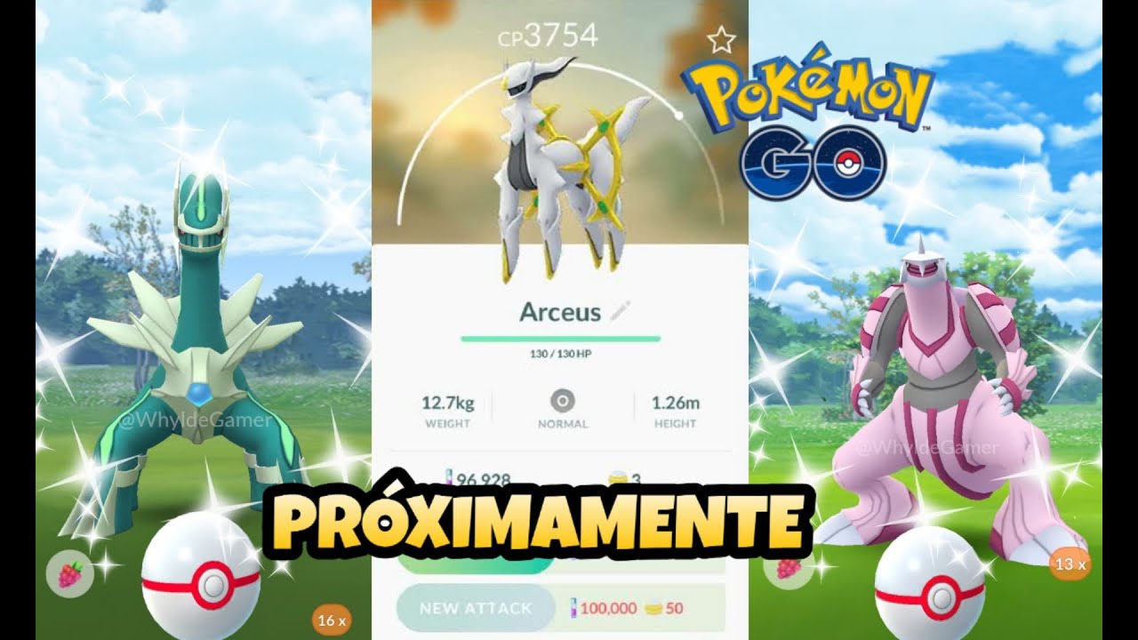 ARCEUS, PALKIA SHINY & DIALGA SHINY¡ ¡FECHAS EN POKEMON GO! 