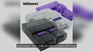 Bitfunx SNES Replacement Shell Transparent Case for Nintendo SNES SFC US Version Retro Gaming Consol