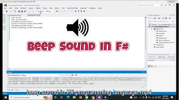 how to produce beep sound in F# programming | Beep in F sharp coding