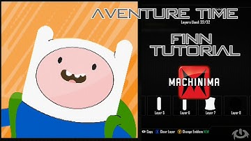 Black Ops 2 - Adventure Time Emblem Tutorial FINN Playercard Xbox 360 PS3