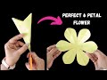 How To Cut A Perfect 6 Petal Paper Flower | DIY Flower Making | Easy Paper Flower | Paper Craft Idea