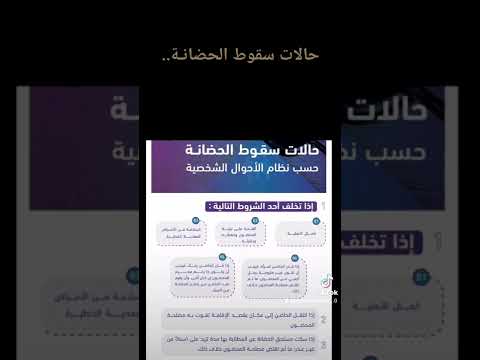 حالات سقوط الحضانة حسب نظام الأحوال الشخصية السعودي