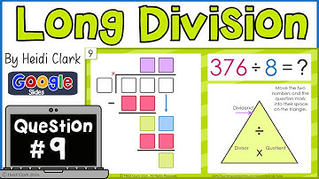 How to do Long Division - Google Slides Standard Algorithm Lesson, 376/8, Question 9