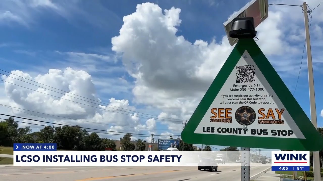 Lee County Sheriff implementing new bus stop signs to improve safety ...