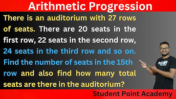 There is an auditorium with 27 rows of seats. There are 20 seats in the first row, 22 seats in the