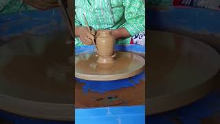 pottery 🛞!#Pot trimming#art and craft #clay#shorts#ytshorts#diy#YouTubeshorts#home decor#date