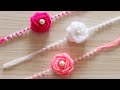 How To Make Rakhi | DIY | Handmade Rakhi | Rakhi Making With Wool | Flower Rakhi | Rose With Wool